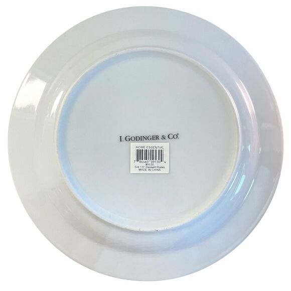 I. Godinger & Co. Set of 4 Dessert Plates 7.5" Fruit Food Spring Design #9530 - Picture 3 of 9